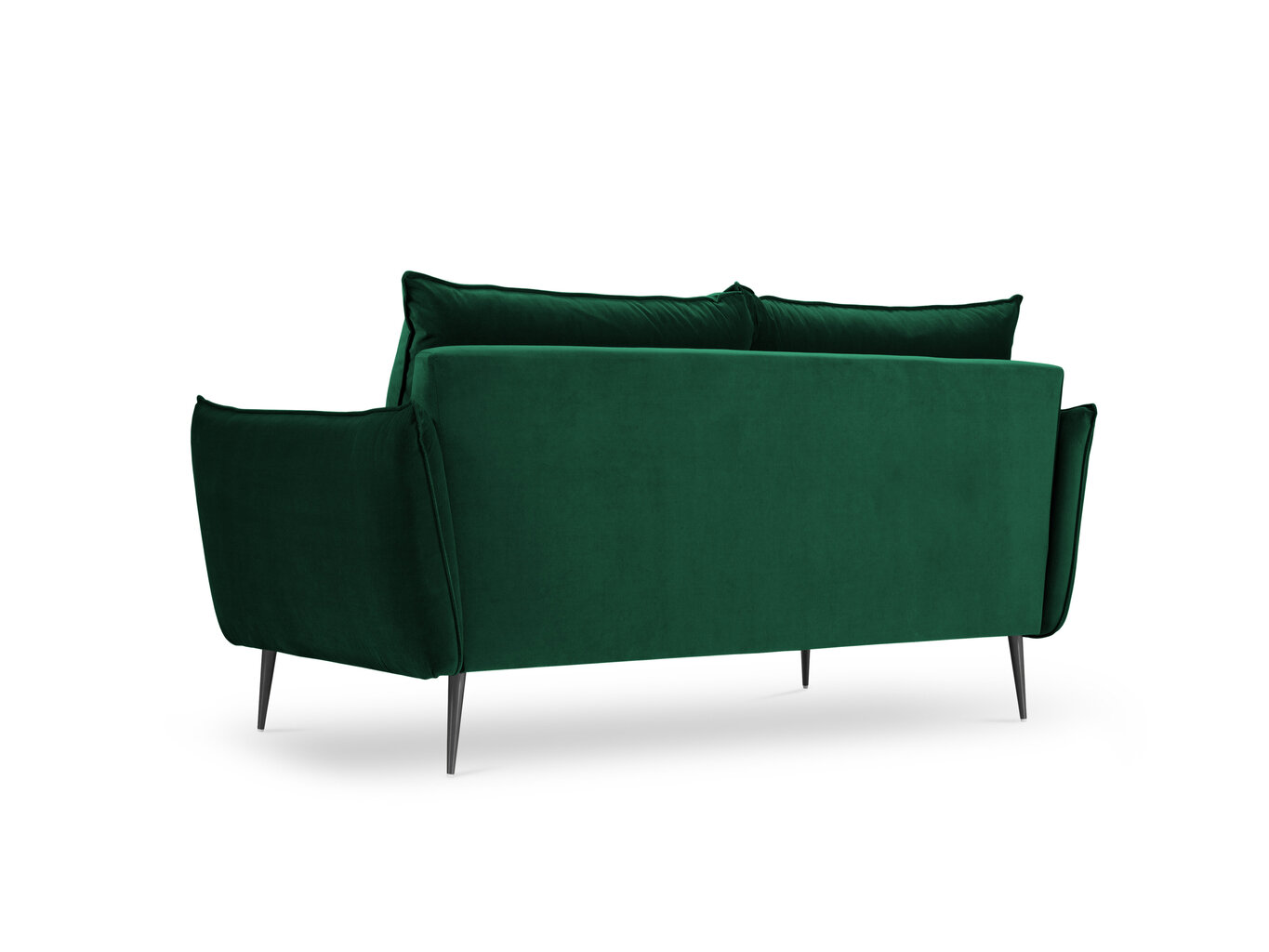 Dvivietė aksominė sofa Milo Casa Elio, tamsiai žalia/juoda цена и информация | Sofos | pigu.lt