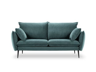 Двухместный бархатный диван Milo Casa Elio, зеленый/черный цена и информация | Диваны | pigu.lt