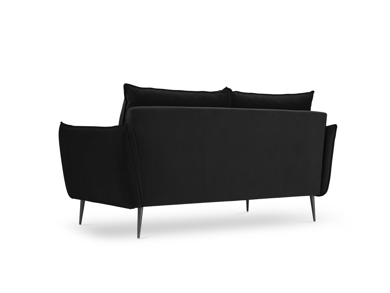 Dvivietė aksominė sofa Milo Casa Elio, juoda цена и информация | Sofos | pigu.lt