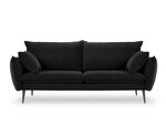 Trivietė aksominė sofa Milo Casa Elio, juoda