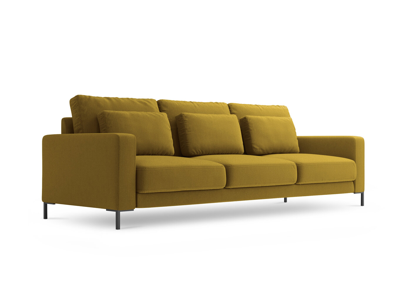 Trivietė sofa Interieurs86 Seine, geltona цена и информация | Sofos | pigu.lt