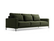 Trivietė sofa Interieurs86 Seine, tamsiai žalia kaina ir informacija | Sofos | pigu.lt