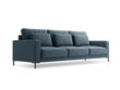 Trivietė sofa Interieurs86 Seine, mėlyna kaina ir informacija | Sofos | pigu.lt