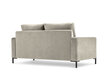 Dvivietė aksominė sofa Interieurs86 Seine, smėlio spalvos kaina ir informacija | Sofos | pigu.lt