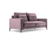 Dvivietė aksominė sofa Interieurs86 Seine, rožinė kaina ir informacija | Sofos | pigu.lt