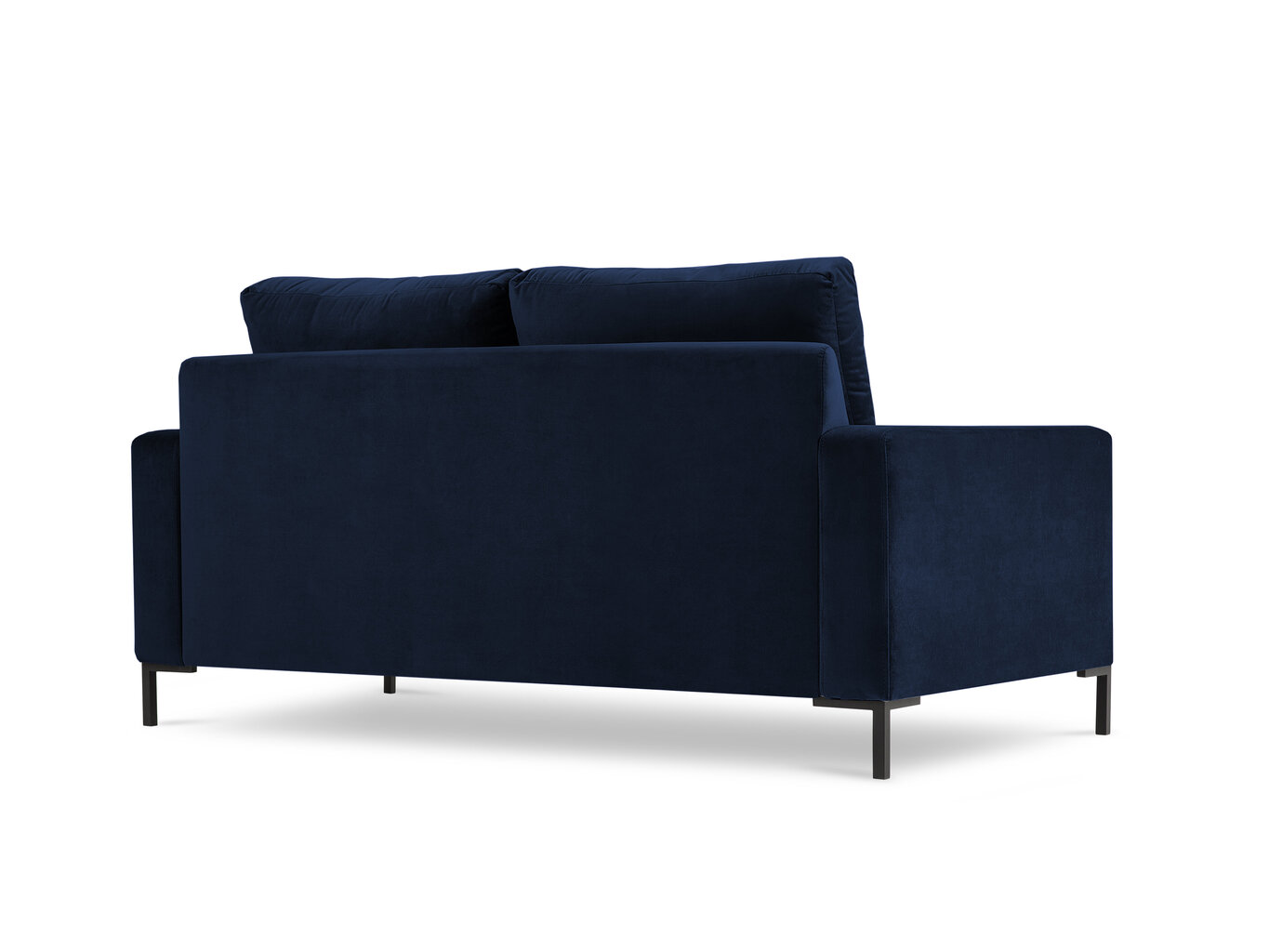 Dvivietė aksominė sofa Interieurs86 Seine, mėlyna kaina ir informacija | Sofos | pigu.lt