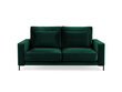 Dvivietė aksominė sofa Interieurs86 Seine, žalia цена и информация | Sofos | pigu.lt