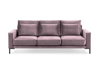 Trivietė aksominė sofa Interieurs86 Seine, rožinė kaina ir informacija | Sofos | pigu.lt