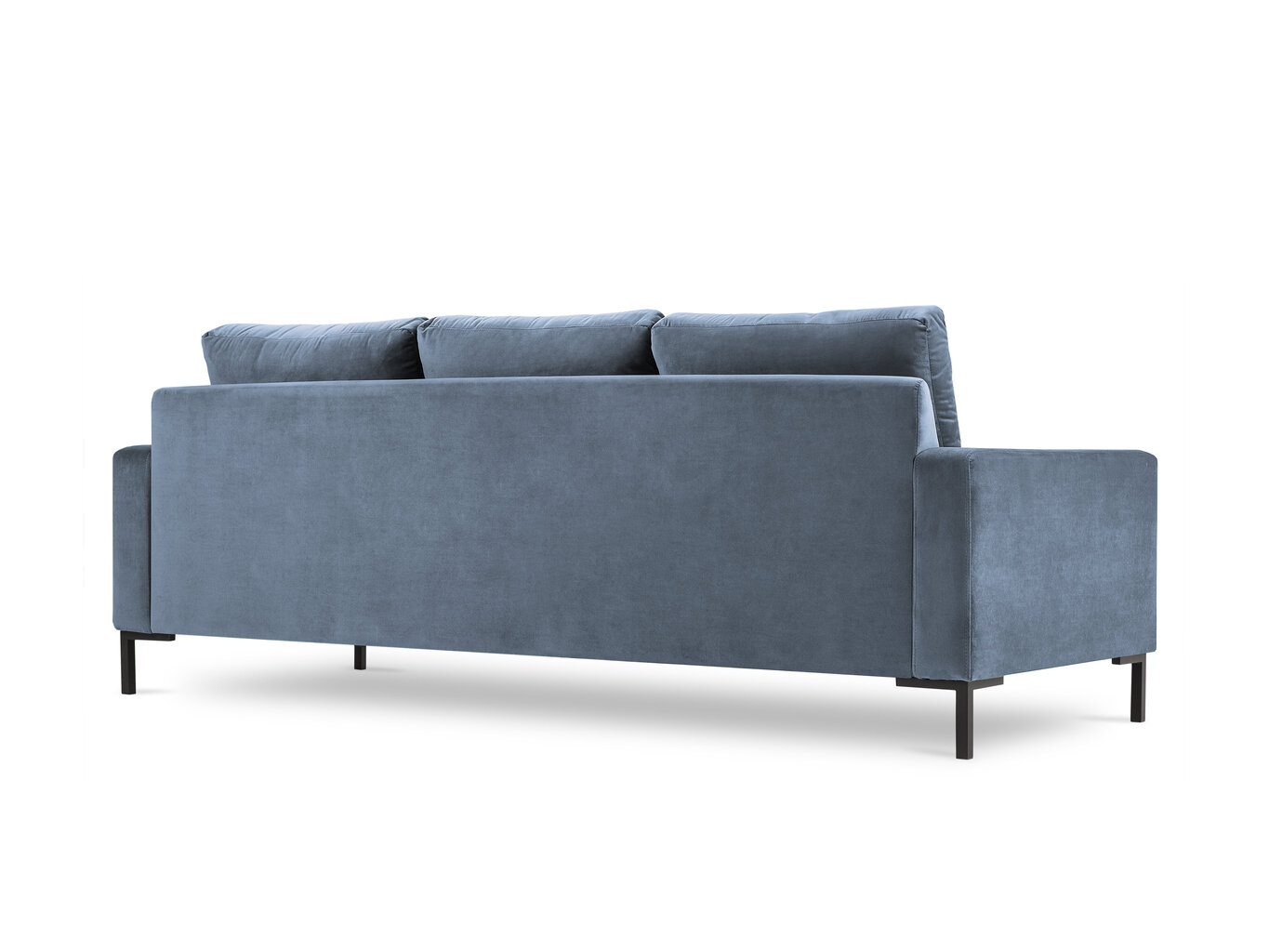 Trivietė aksominė sofa Interieurs86 Seine, šviesiai mėlyna цена и информация | Sofos | pigu.lt