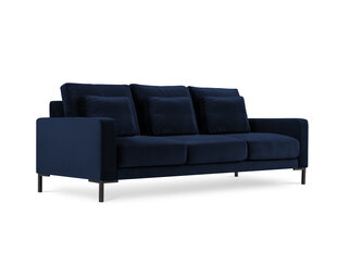 Trivietė aksominė sofa Interieurs86 Seine, mėlyna kaina ir informacija | Sofos | pigu.lt