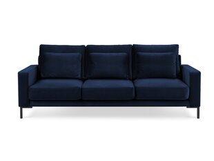 Trivietė aksominė sofa Interieurs86 Seine, mėlyna kaina ir informacija | Sofos | pigu.lt