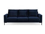 Trivietė aksominė sofa Interieurs86 Seine, mėlyna