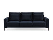 Trivietė aksominė sofa Interieurs86 Seine, tamsiai mėlyna цена и информация | Sofos | pigu.lt