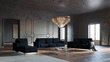 Trivietė aksominė sofa Interieurs86 Seine, tamsiai mėlyna цена и информация | Sofos | pigu.lt