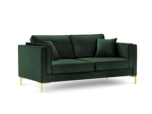 Dvivietė aksominė sofa Milo Casa Giuseppe, tamsiai žalia kaina ir informacija | Sofos | pigu.lt