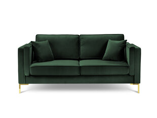 Двухместный бархатный диван Milo Casa Giuseppe, темно-зеленый цена и информация | Диваны | pigu.lt