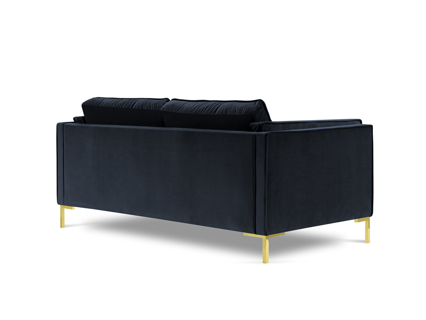 Dvivietė aksominė sofa Milo Casa Giuseppe, tamsiai mėlyna kaina ir informacija | Sofos | pigu.lt