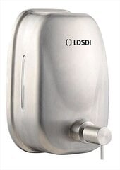 Дозатор для жидкого мыла 1.7 л LOSDI Inox Satin Blinder цена и информация | Аксессуары для ванной комнаты | pigu.lt