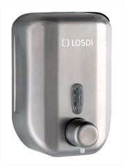 Дозатор жидкого мыла 700 мл LOSDI «Inox Satin Blinder» цена и информация | Аксессуары для ванной комнаты | pigu.lt