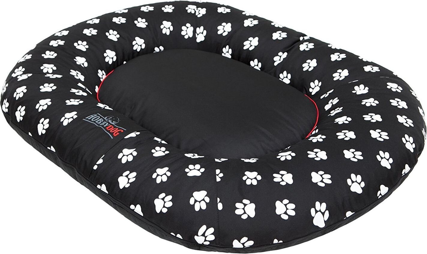 Hobbydog guolis Ponton Prestige, XXXL, Black Paws, 130x100 cm kaina ir informacija | Guoliai, pagalvėlės | pigu.lt