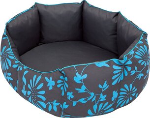 Hobbydog лежак New York, L, Grey/Blue Flowers, 65x55 см цена и информация | Лежаки, домики | pigu.lt