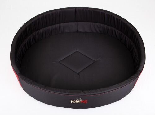 Hobbydog guolis Langeliai R10, juodas/raudonas, 98x82 cm kaina ir informacija | Guoliai, pagalvėlės | pigu.lt