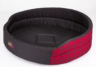 Hobbydog лежак Клеточки R10, черный/красный, 98x82 см цена и информация | Лежаки, домики | pigu.lt