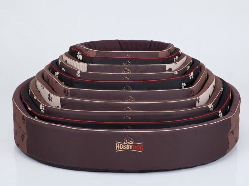 Hobbydog guolis Langeliai R5, juodas/raudonas, 64x50 cm kaina ir informacija | Guoliai, pagalvėlės | pigu.lt