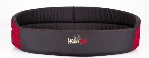 Hobbydog guolis Langeliai R1, juodas/raudonas, 42x30 cm kaina ir informacija | Guoliai, pagalvėlės | pigu.lt