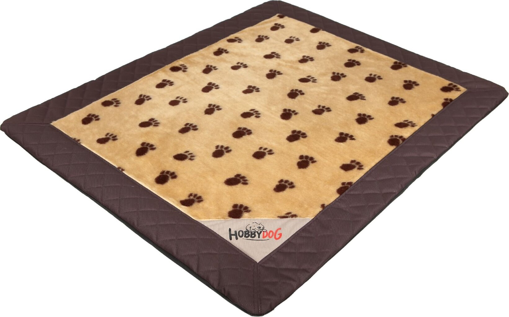 Hobbydog kilimėlis Exclusive, XL, Beige/Brown, 110x90 cm kaina ir informacija | Guoliai, pagalvėlės | pigu.lt