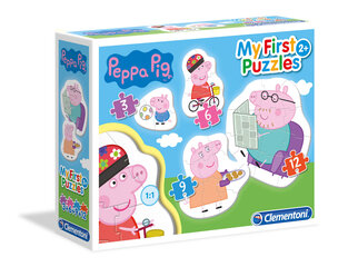 Dėlionių rinkinys Clementoni Kiaulytė Pepa (Peppa Pig), 3-6-9-12 d. kaina ir informacija | Dėlionės (puzzle) | pigu.lt