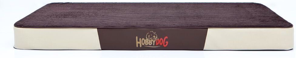 Hobbydog čiužinys augintiniui Premium Velvet Brown/Beige, XL, 120x80 cm kaina ir informacija | Guoliai, pagalvėlės | pigu.lt