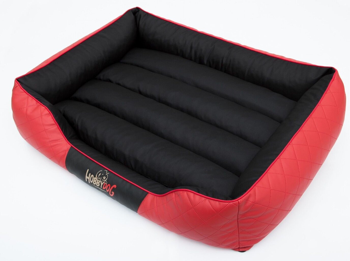 Hobbydog guolis Cesarean Standart, raudonas/juodas R4, 114x84 cm kaina ir informacija | Guoliai, pagalvėlės | pigu.lt