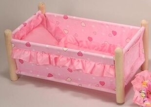 Кроватка кукольная, 47 cm цена и информация | Игрушки для девочек | pigu.lt