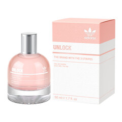 Tualetinis vanduo Adidas Unlock for Her EDT moterims 50 ml kaina ir informacija | Adidas Kvepalai, kosmetika | pigu.lt