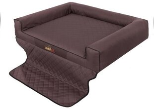 Hobbydog дорожный лежак Viki Trunk Dark Brown, R2, 100x80 см цена и информация | Дорожные принадлежности | pigu.lt