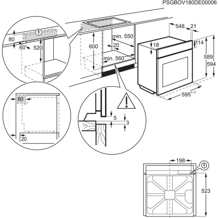 Electrolux EOF3H50X kaina ir informacija | Orkaitės | pigu.lt