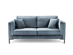 Dvivietė aksominė sofa Milo Casa Luis, šviesiai mėlyna kaina ir informacija | Sofos | pigu.lt
