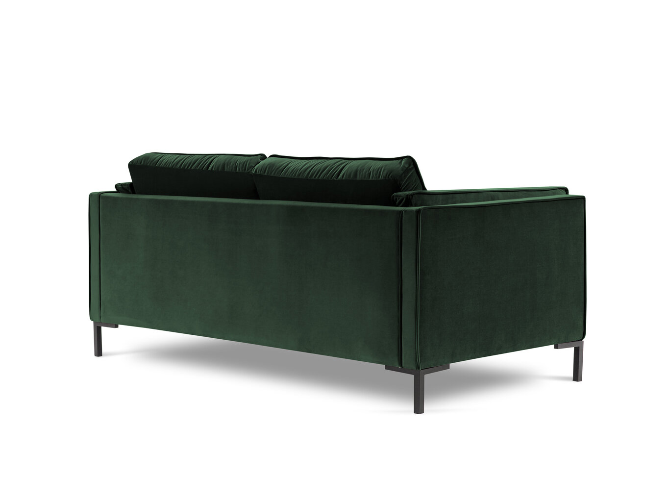 Dvivietė aksominė sofa Milo Casa Luis, tamsiai žalia цена и информация | Sofos | pigu.lt