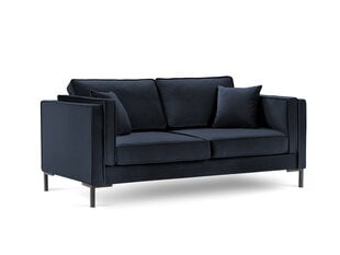 Dvivietė aksominė sofa Milo Casa Luis, tamsiai mėlyna kaina ir informacija | Sofos | pigu.lt