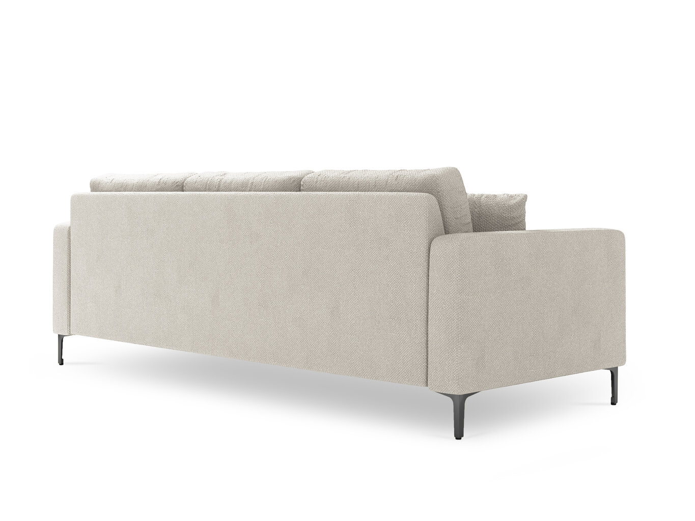 Trivietė sofa Kooko Home Poeme, šviesios smėlio spalvos/juoda kaina ir informacija | Sofos | pigu.lt