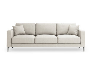 Trivietė sofa Kooko Home Poeme, šviesios smėlio spalvos/juoda kaina ir informacija | Sofos | pigu.lt