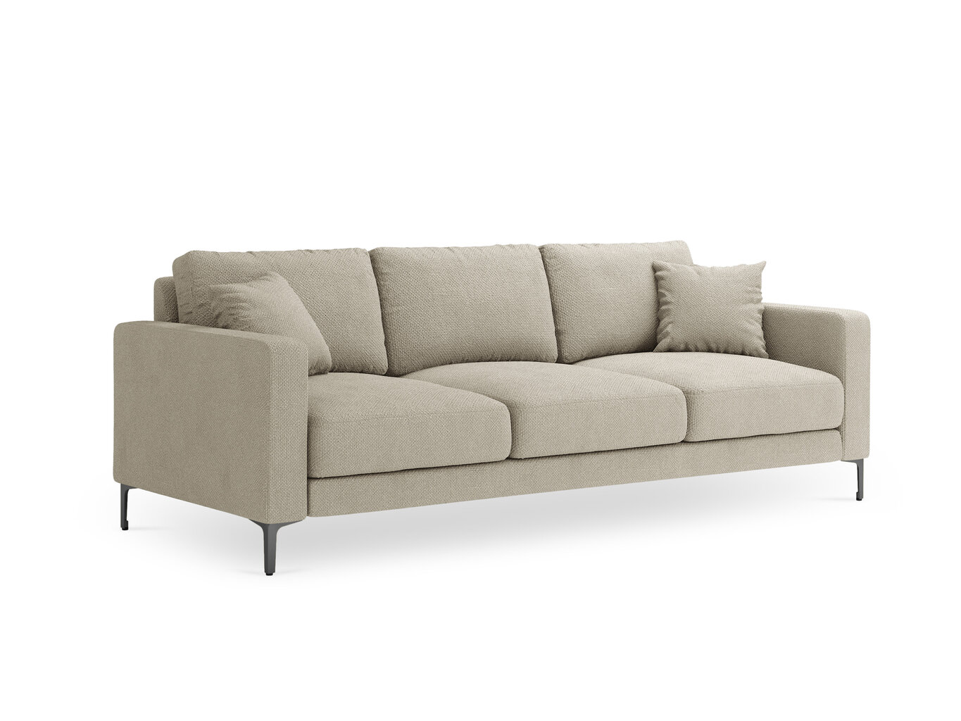 Trivietė sofa Kooko Home Poeme, smėlio spalvos/juoda цена и информация | Sofos | pigu.lt