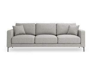 Trivietė sofa Kooko Home Poeme, šviesiai pilka/juoda kaina ir informacija | Sofos | pigu.lt