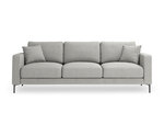 Trivietė sofa Kooko Home Poeme, šviesiai pilka/juoda