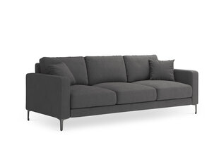 Trivietė sofa Kooko Home Poeme, tamsiai pilka/juoda kaina ir informacija | Sofos | pigu.lt