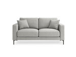 Dvivietė sofa Kooko Home Poeme, šviesiai pilka/juoda