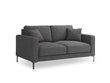 Dvivietė sofa Kooko Home Poeme, tamsiai pilka/juoda kaina ir informacija | Sofos | pigu.lt