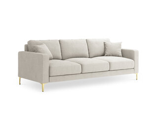 Trivietė sofa Kooko Home Poeme, šviesios smėlio spalvos/auksinės spalvos kaina ir informacija | Sofos | pigu.lt