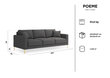 Trivietė sofa Kooko Home Poeme, šviesios smėlio spalvos/auksinės spalvos цена и информация | Sofos | pigu.lt